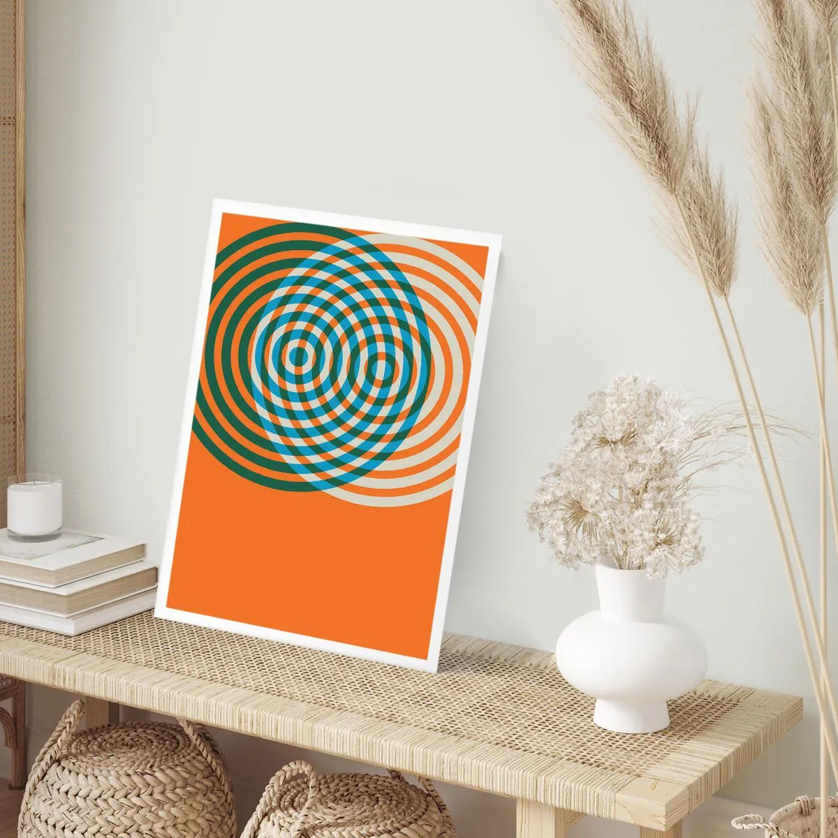 Plagát - Abstraktná kruhová variácia - 30x40 cm