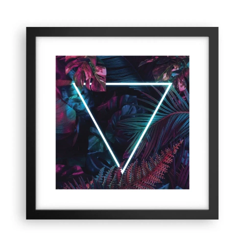 Plagát v čiernom ráme - Záhrada v disco štýle - 30x30 cm