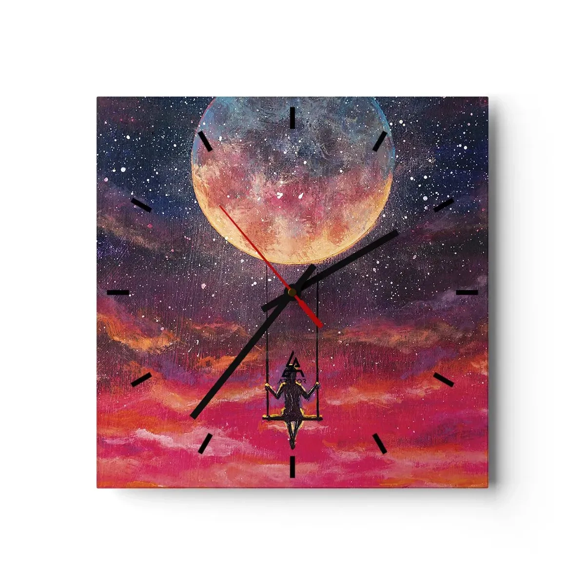 Nástenné hodiny - Stavať si vzdušné zámky - 30x30 cm