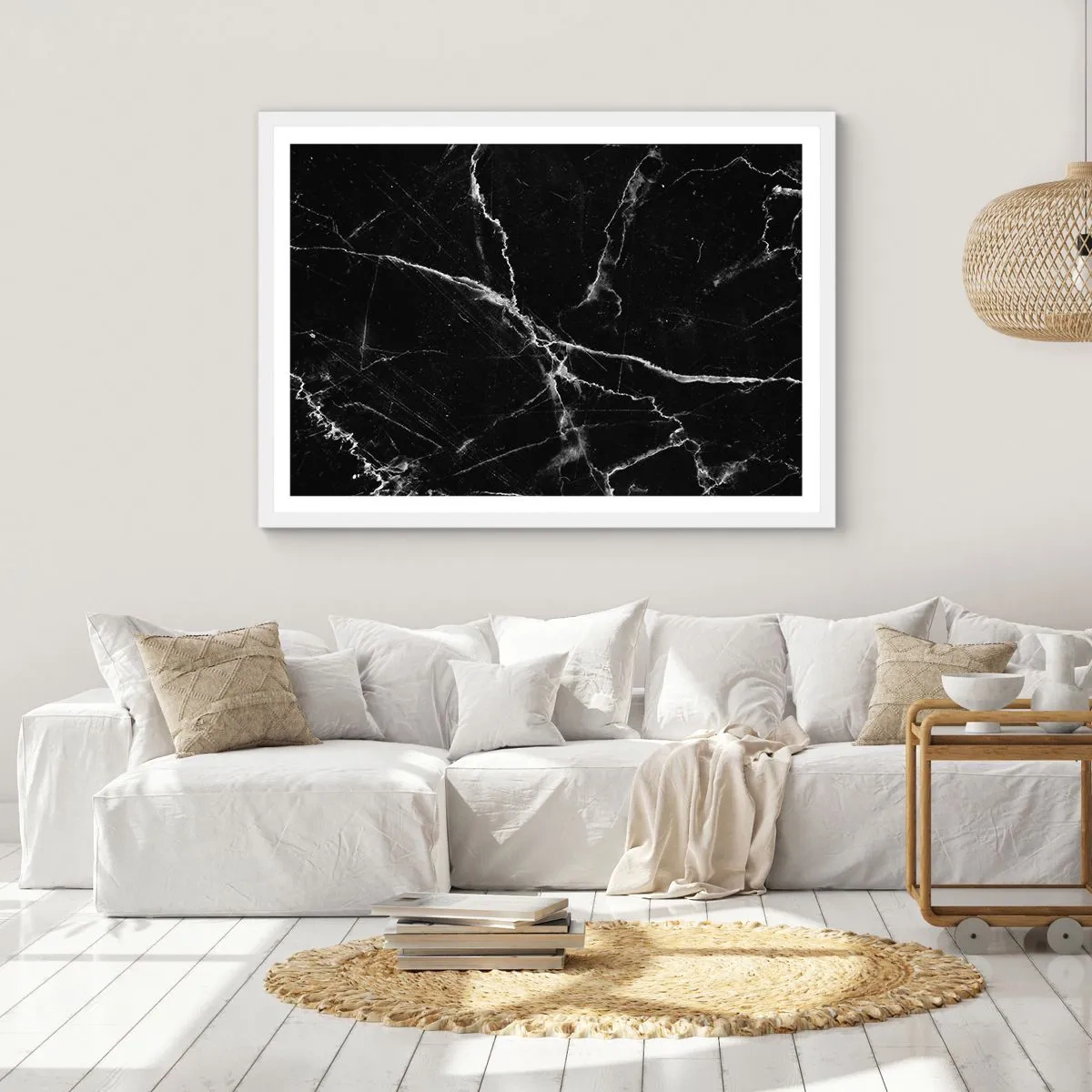 Plagát v bielom ráme - Tajomný život kameňa - 91x61 cm