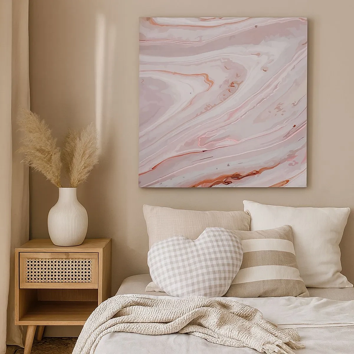 Obraz na plátne - Tekutá ružová - 30x30 cm