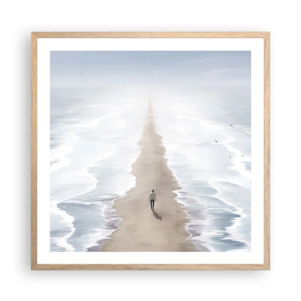 Plagát v ráme zo svetlého duba - Svetlá budúcnosť - 60x60 cm