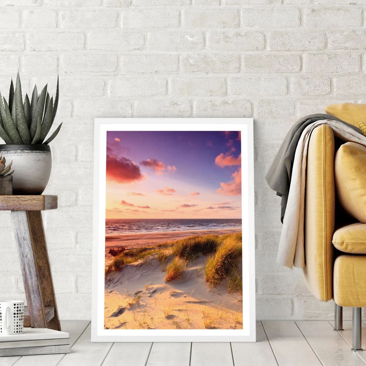 Plagát v bielom ráme - Už letom vonia vzduch - 50x70 cm