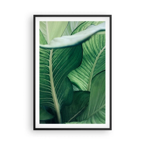 Plagát v čiernom ráme - Intenzívne zelený život - 61x91 cm