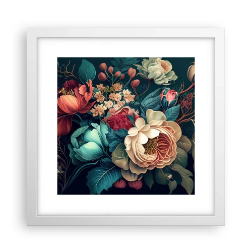 Plagát v bielom ráme - Pôvab 19. storočia - 30x30 cm