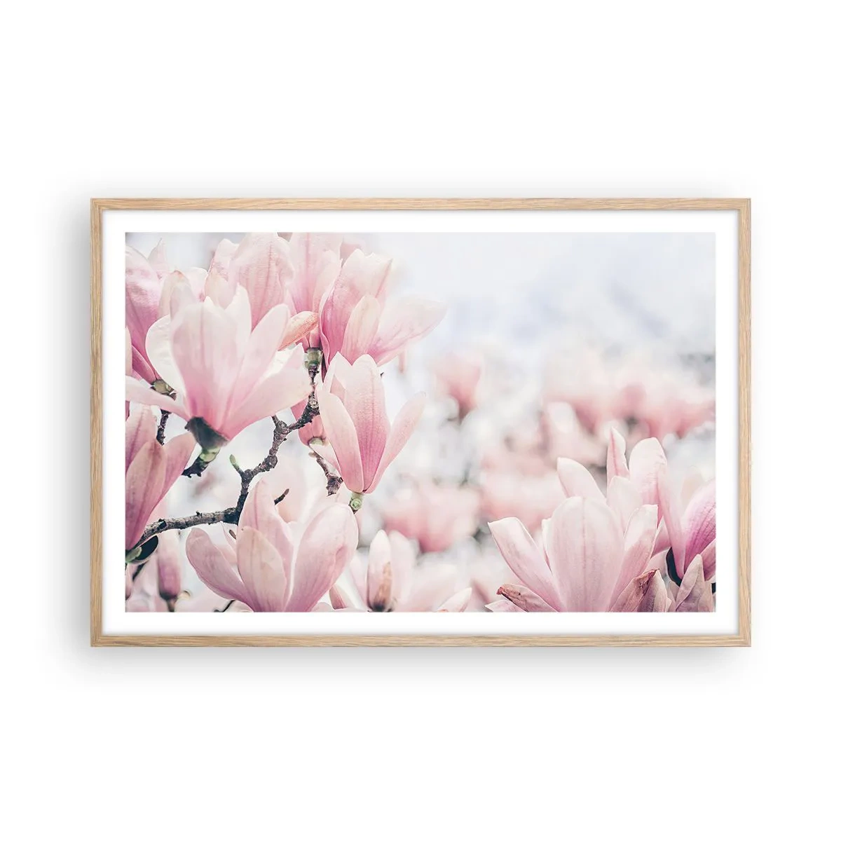 Plagát v ráme zo svetlého duba - Ideál jemnosti - 91x61 cm