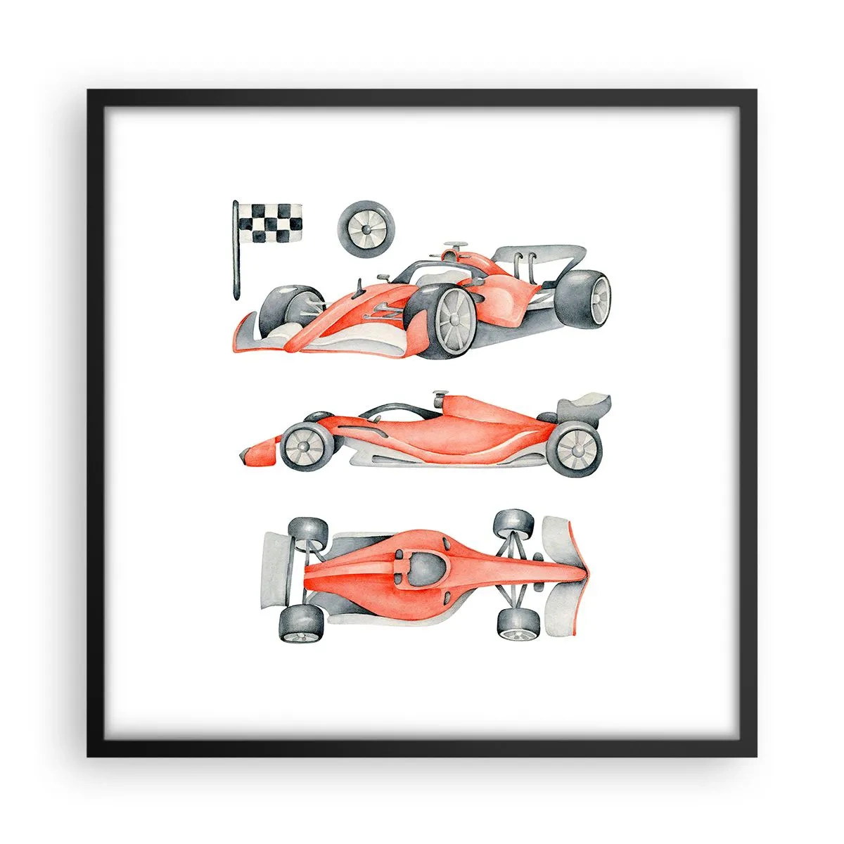 Plagát v čiernom ráme - Dobehnúť sen - 50x50 cm