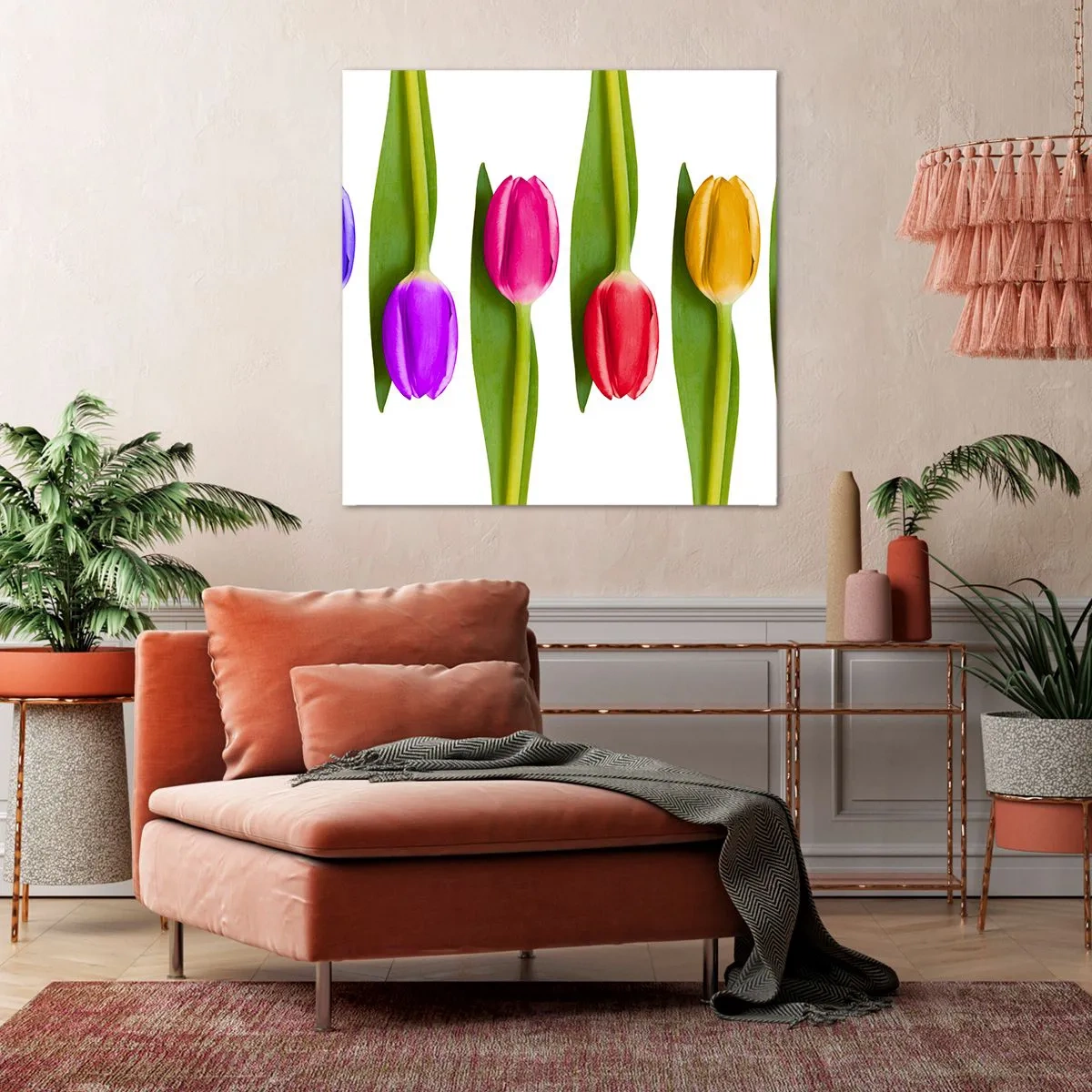 Obraz na plátne - Dúhová kompozícia - 40x40 cm