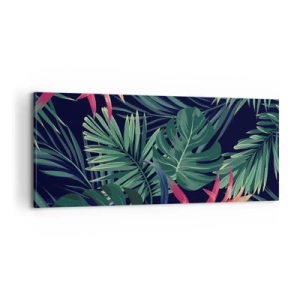 Obraz na plátne - Vzplanúť v zelenom - 100x40 cm