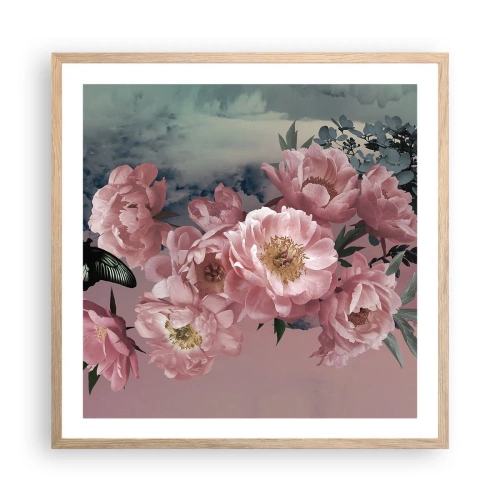 Plagát v ráme zo svetlého duba - Vrchol romantizmu - 60x60 cm