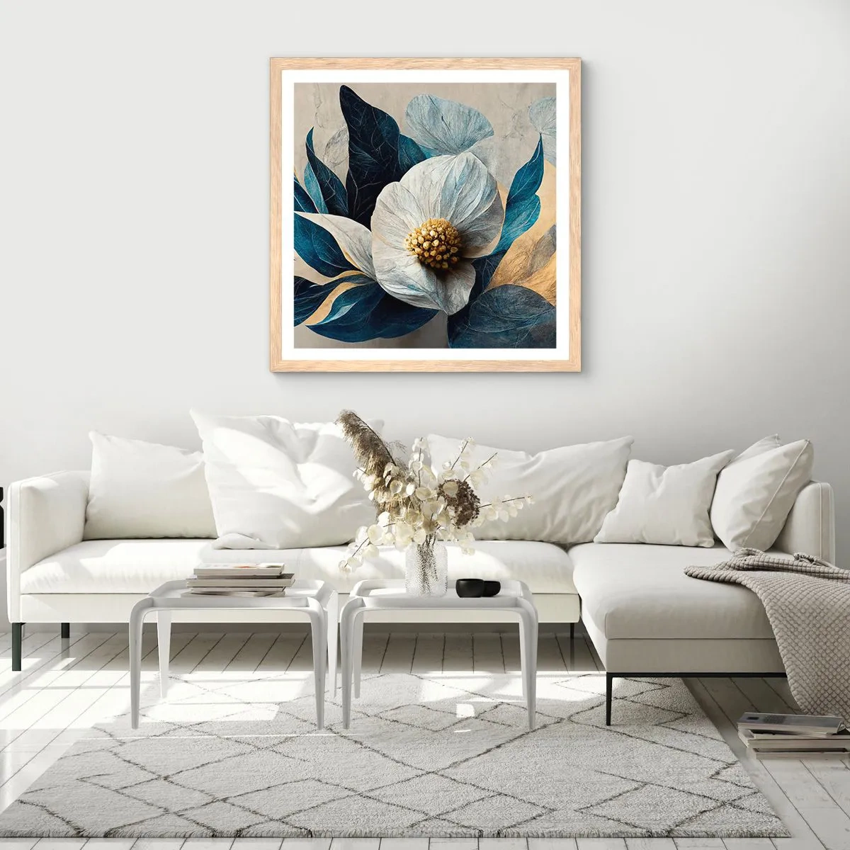 Plagát v ráme zo svetlého duba - Má zlaté srdce - 60x60 cm