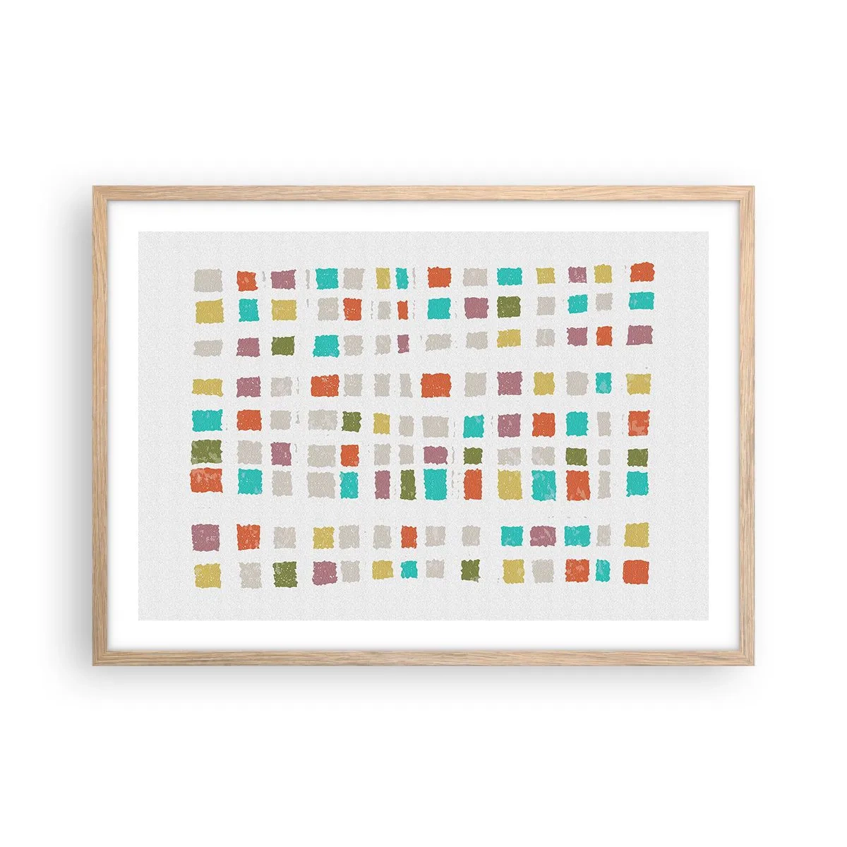 Plagát v ráme zo svetlého duba - Neznáma hra - 70x50 cm