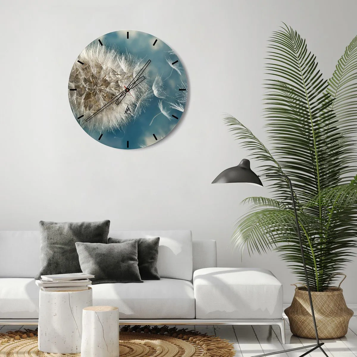 Nástenné hodiny - Dych anjela - 40x40 cm