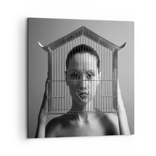 Obraz na plátne - Tak trochu surrealistický portrét - 50x50 cm