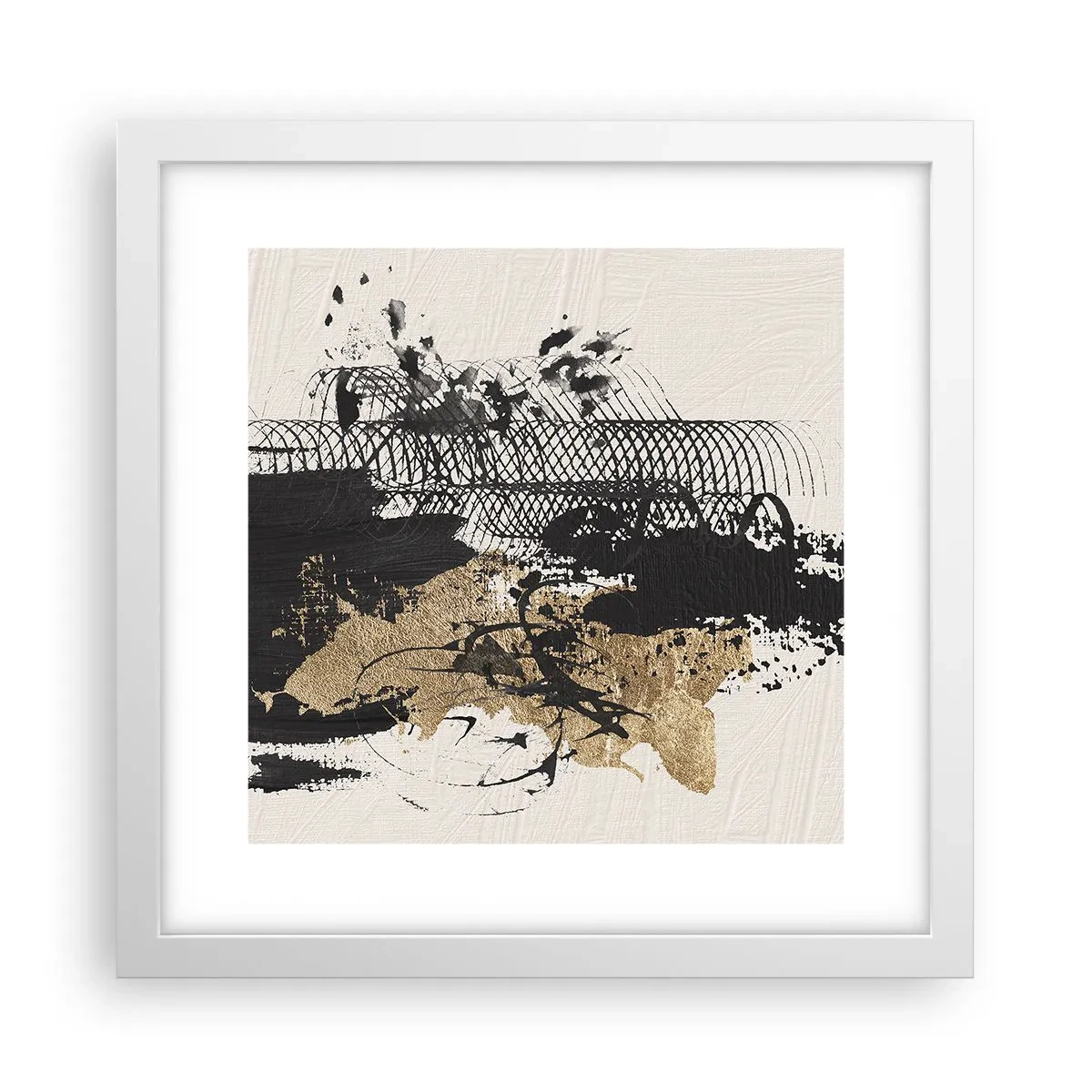 Plagát v bielom ráme - Kompozícia s vášňou - 30x30 cm