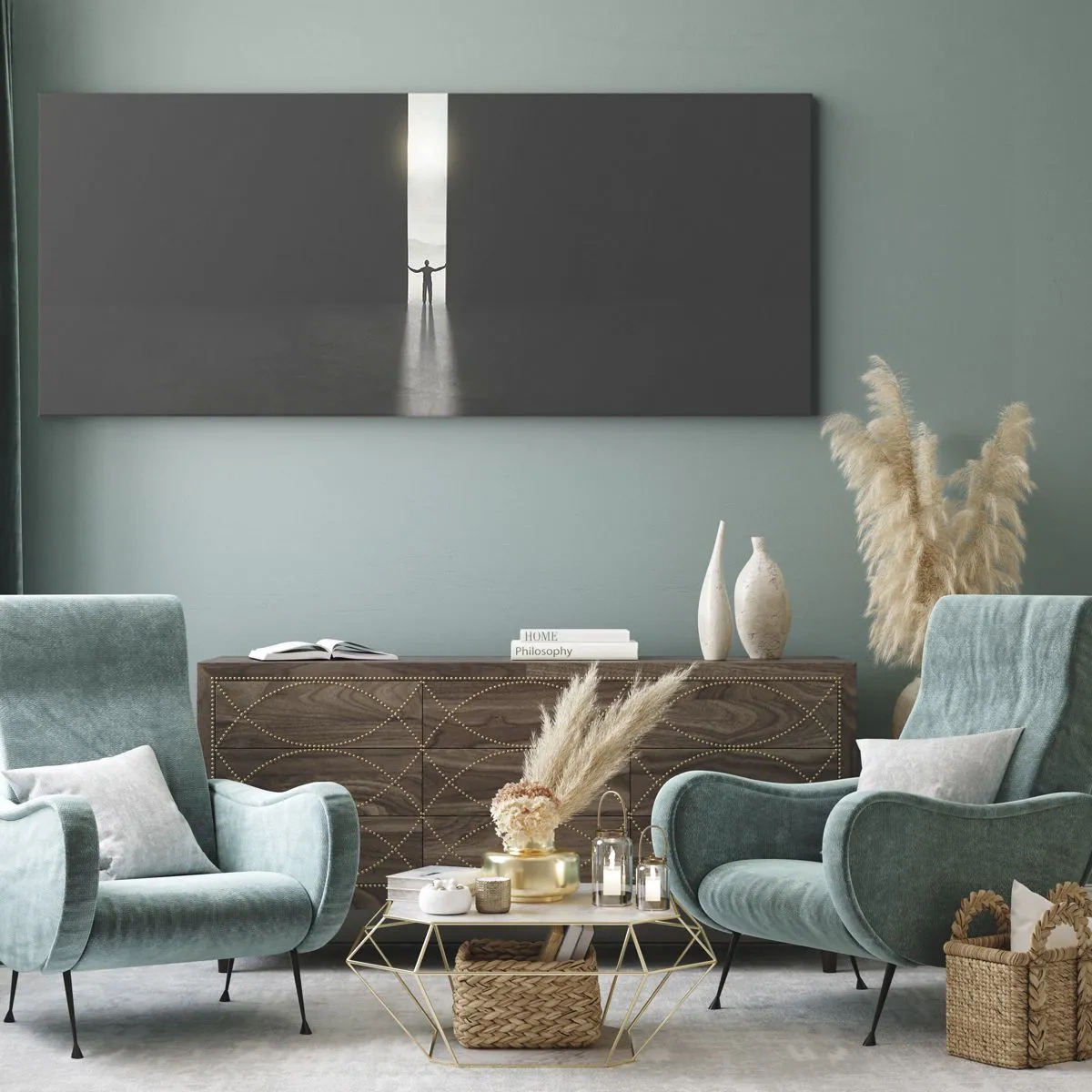 Obraz na plátne - Krok k svetlej budúcnosti - 90x30 cm