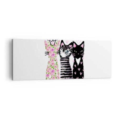 Obraz na plátne - Boli raz tri mačičky - 140x50 cm
