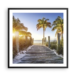 Plagát v čiernom ráme - Priamo do raja - 60x60 cm