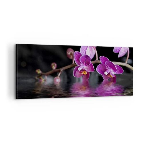 Obraz na plátne - Ľaliový odraz krásy - 100x40 cm