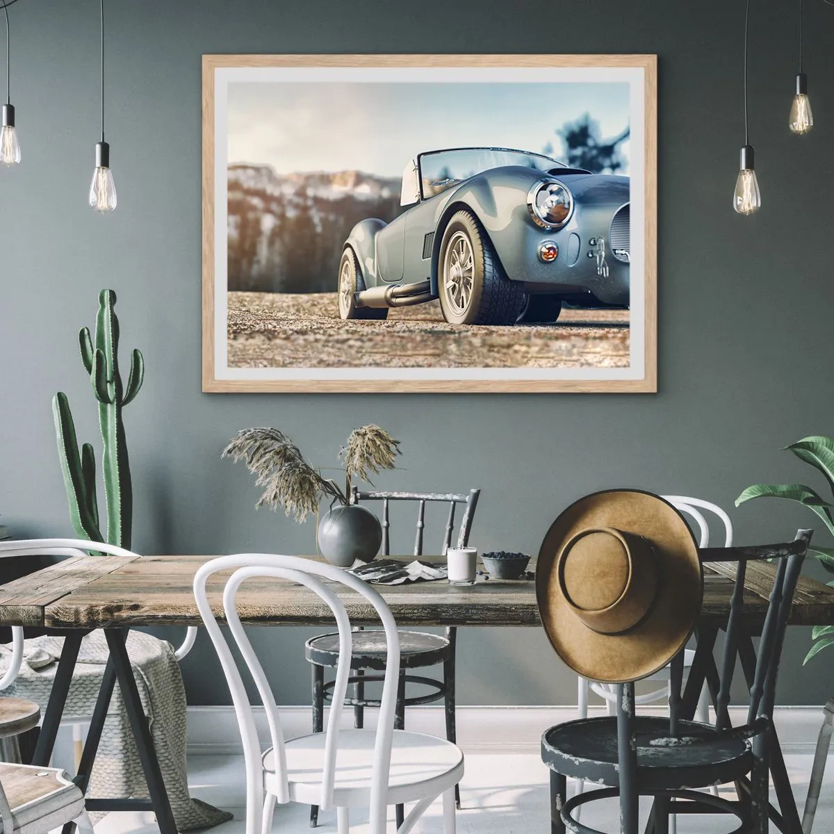 Plagát v ráme zo svetlého duba - Pretože na štýle záleží - 100x70 cm