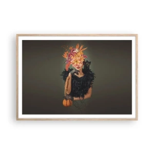 Plagát v ráme zo svetlého duba - Kúzlo čarodejnice - 100x70 cm