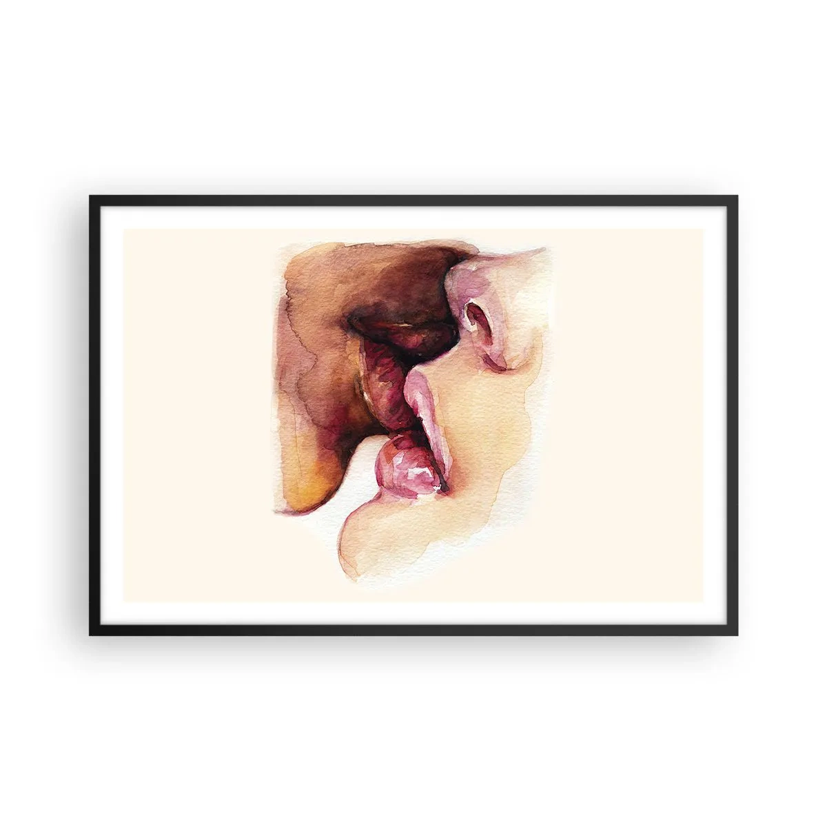 Plagát v čiernom ráme - Ako noc a deň, zem a nebo - 91x61 cm