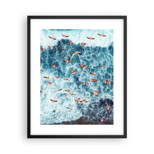 Plagát v čiernom ráme - Prímorský sprievod - 40x50 cm
