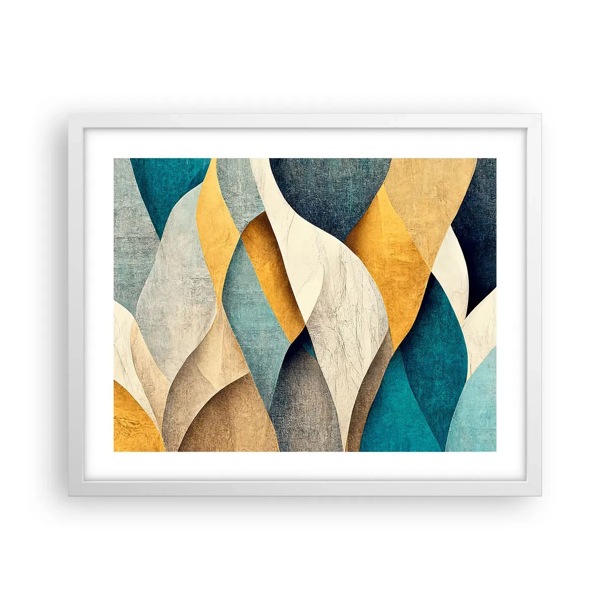 Plagát v bielom ráme - Rytmus a vlnenie - 50x40 cm