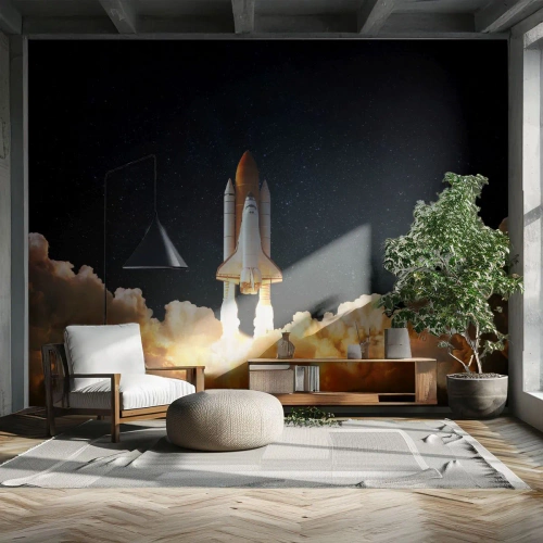 Fototapeta Premium Canvas - Ad astra! - Kozmos, Astronómia, Kozmická loď - 450x315 cm