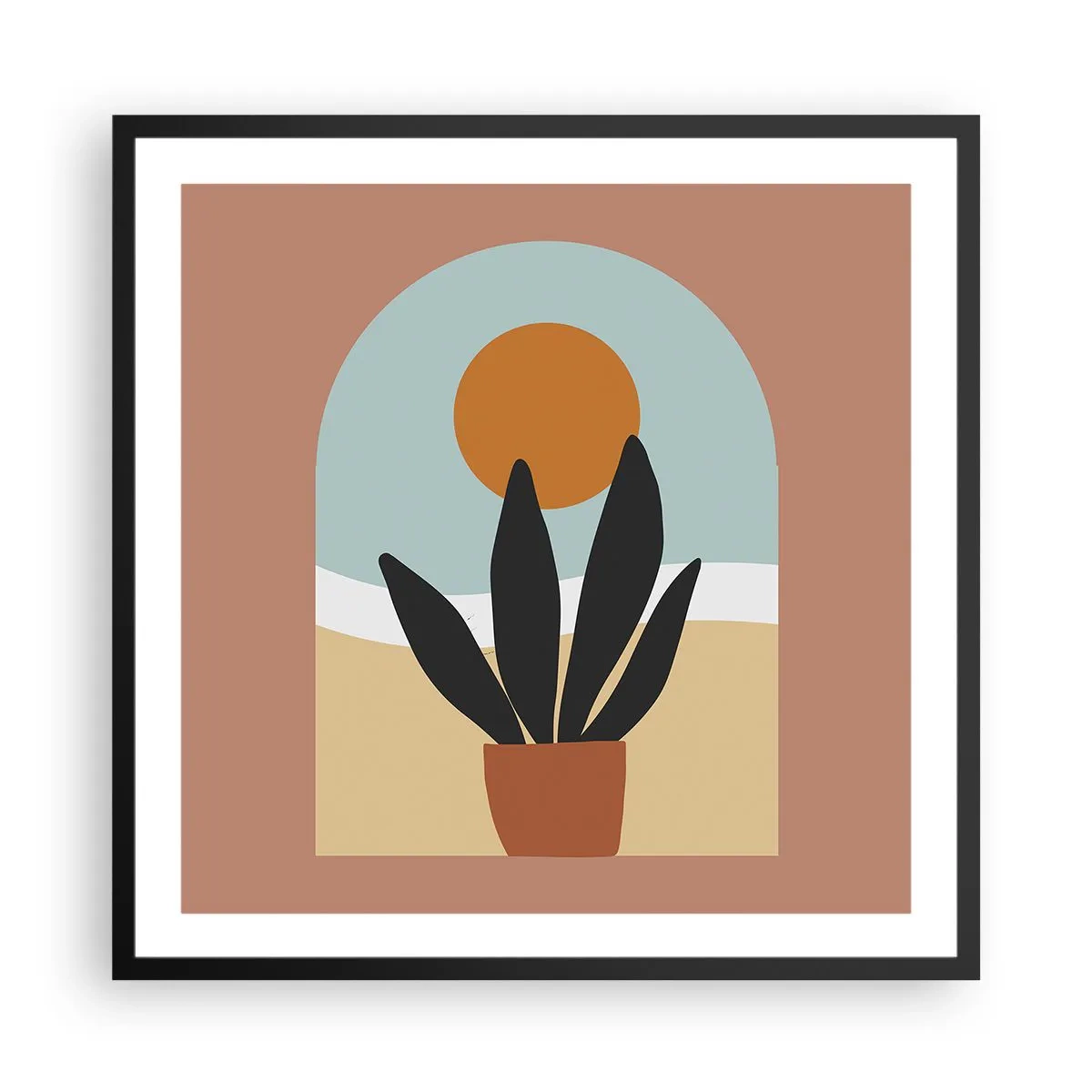 Plagát v čiernom ráme - Malé radosti - 60x60 cm