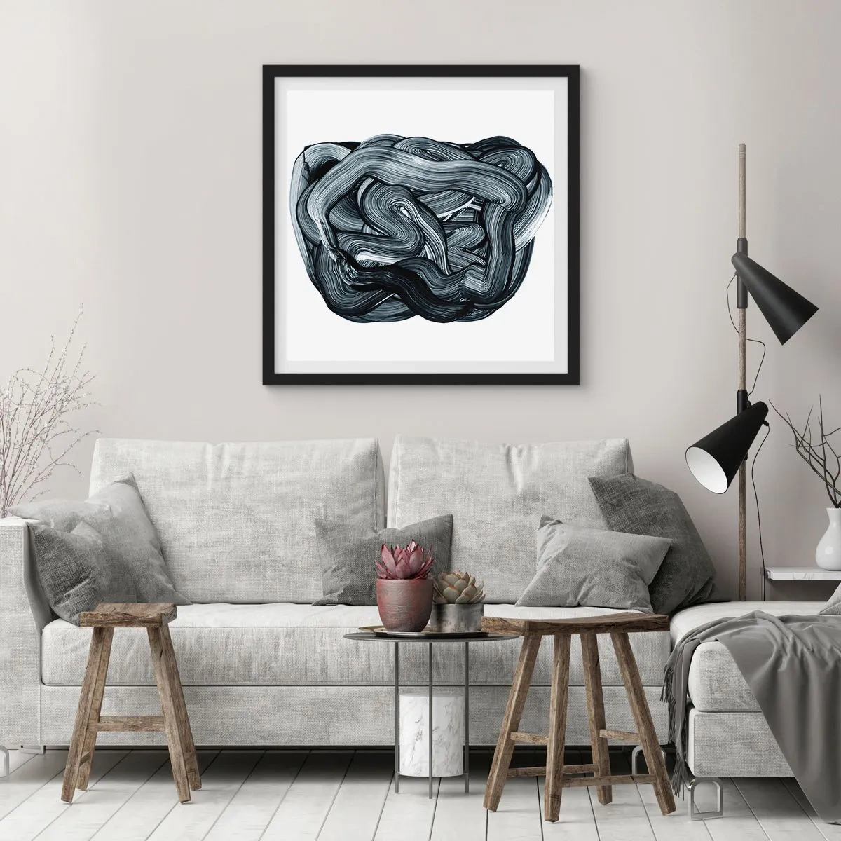 Plagát v čiernom ráme - Nie je to tak jednoduché - 50x50 cm