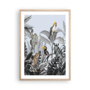 Plagát v ráme zo svetlého duba - Africká rozprávka - 50x70 cm