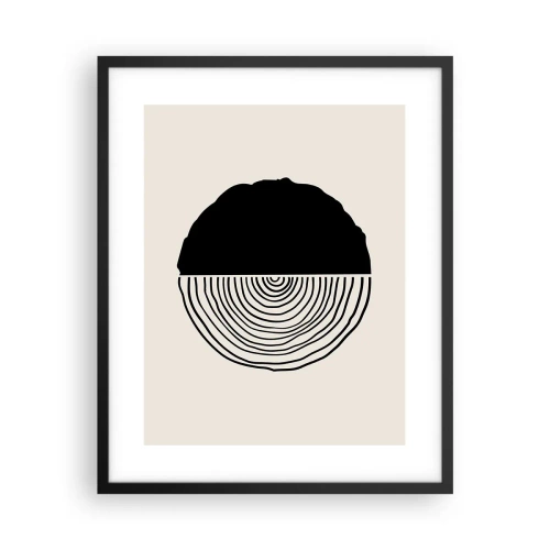 Plagát v čiernom ráme - Pol na pol - 40x50 cm