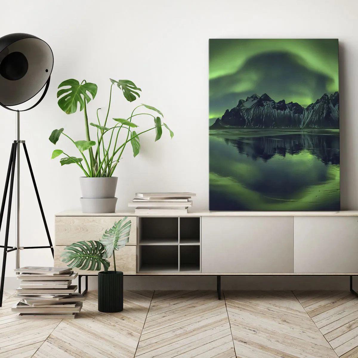 Obraz na plátne - V náručí polárnej žiare - 50x70 cm
