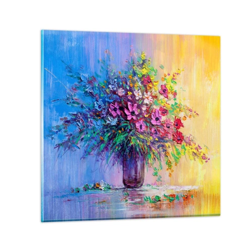 Obraz na skle - Dar letnej lúky - 40x40 cm