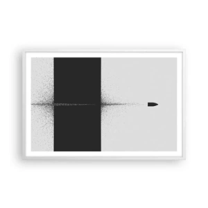 Plagát v bielom ráme - Priamo k cieľu - 91x61 cm