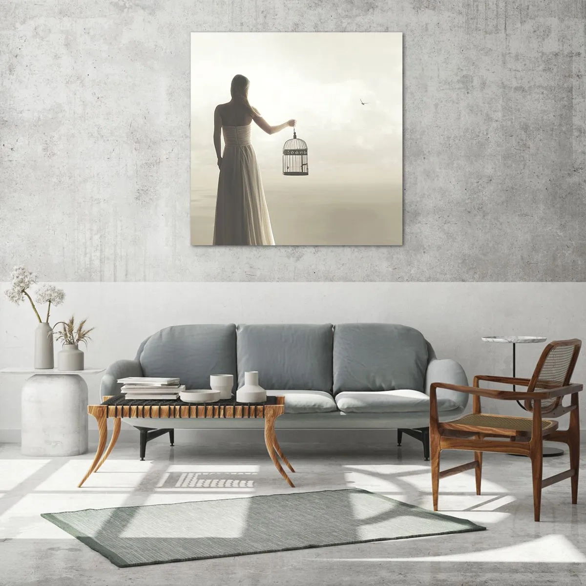 Obraz na skle - Buď slobodná - 30x30 cm