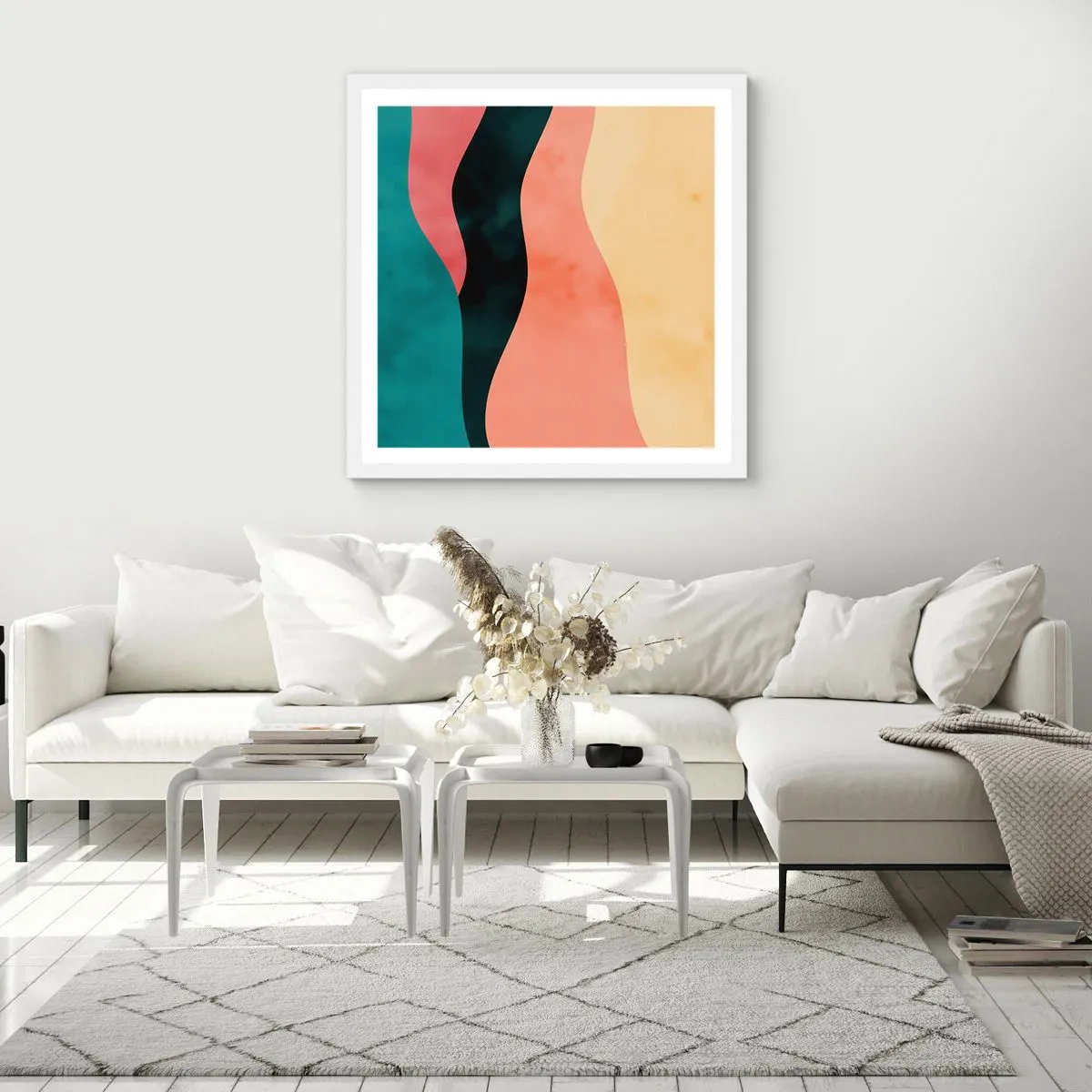 Plagát v bielom ráme - Kompatibilný nesúlad - 50x50 cm