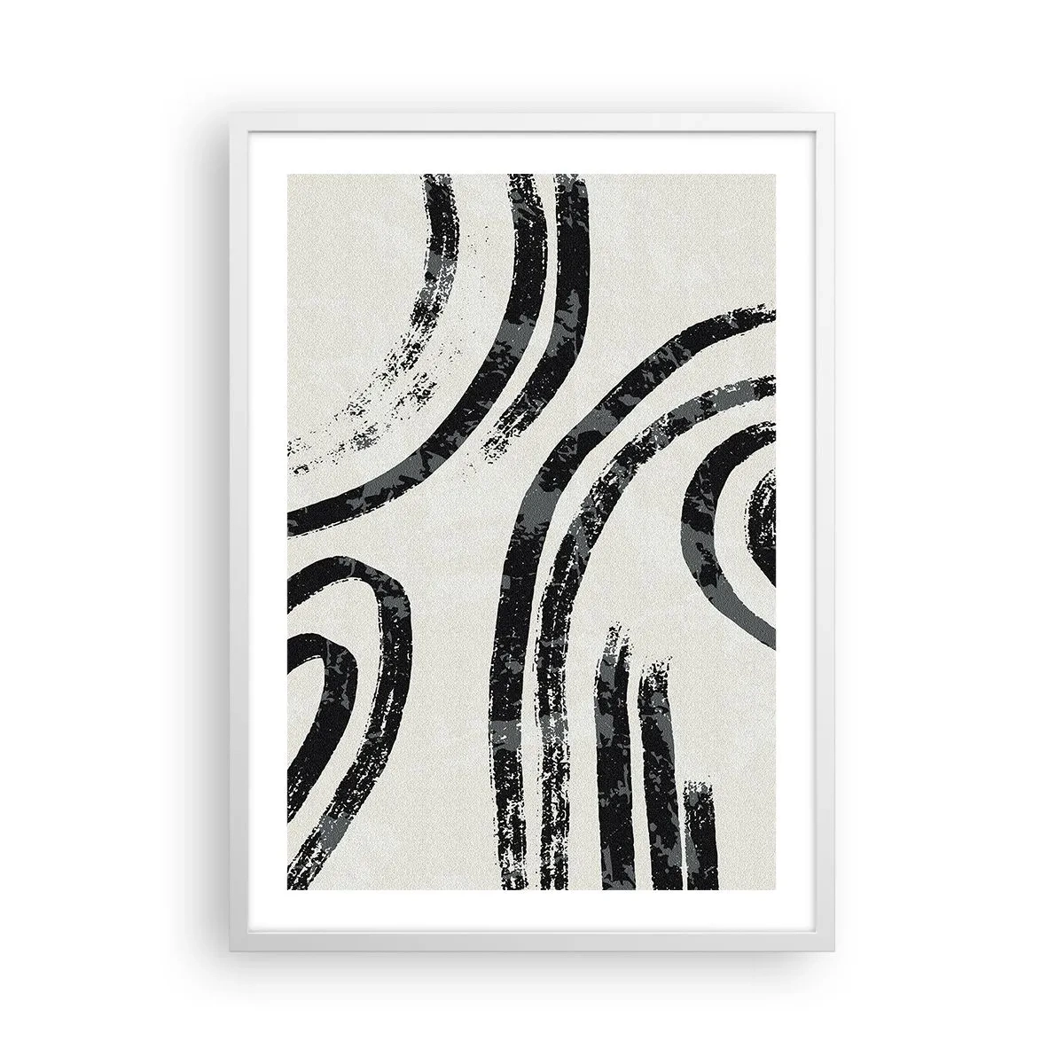 Plagát v bielom ráme - Napoly zastavený - 50x70 cm