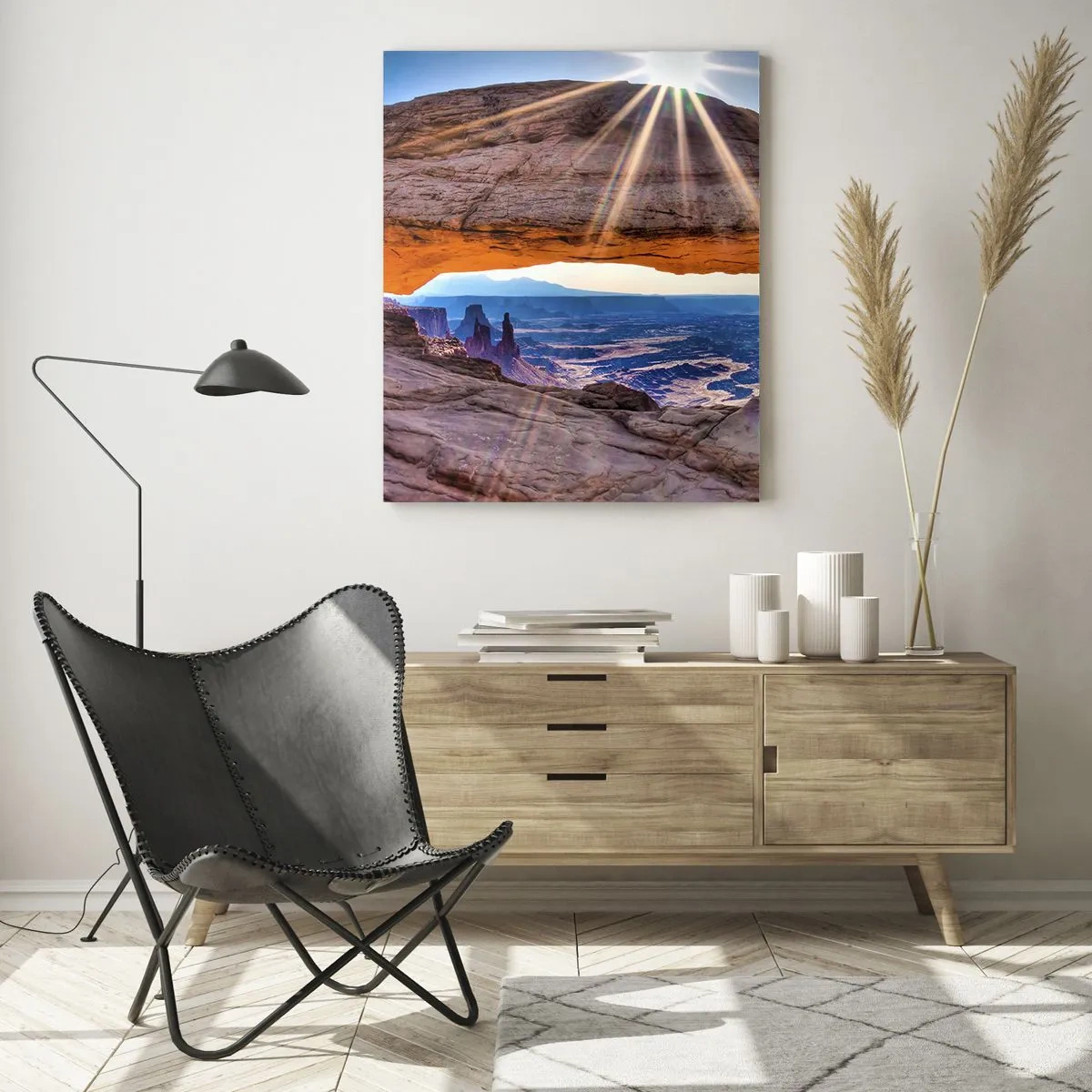 Obraz na skle - Skalnou bránou - 50x70 cm