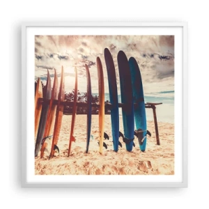 Plagát v bielom ráme - Dobrú noc, tak zajtra. - 60x60 cm