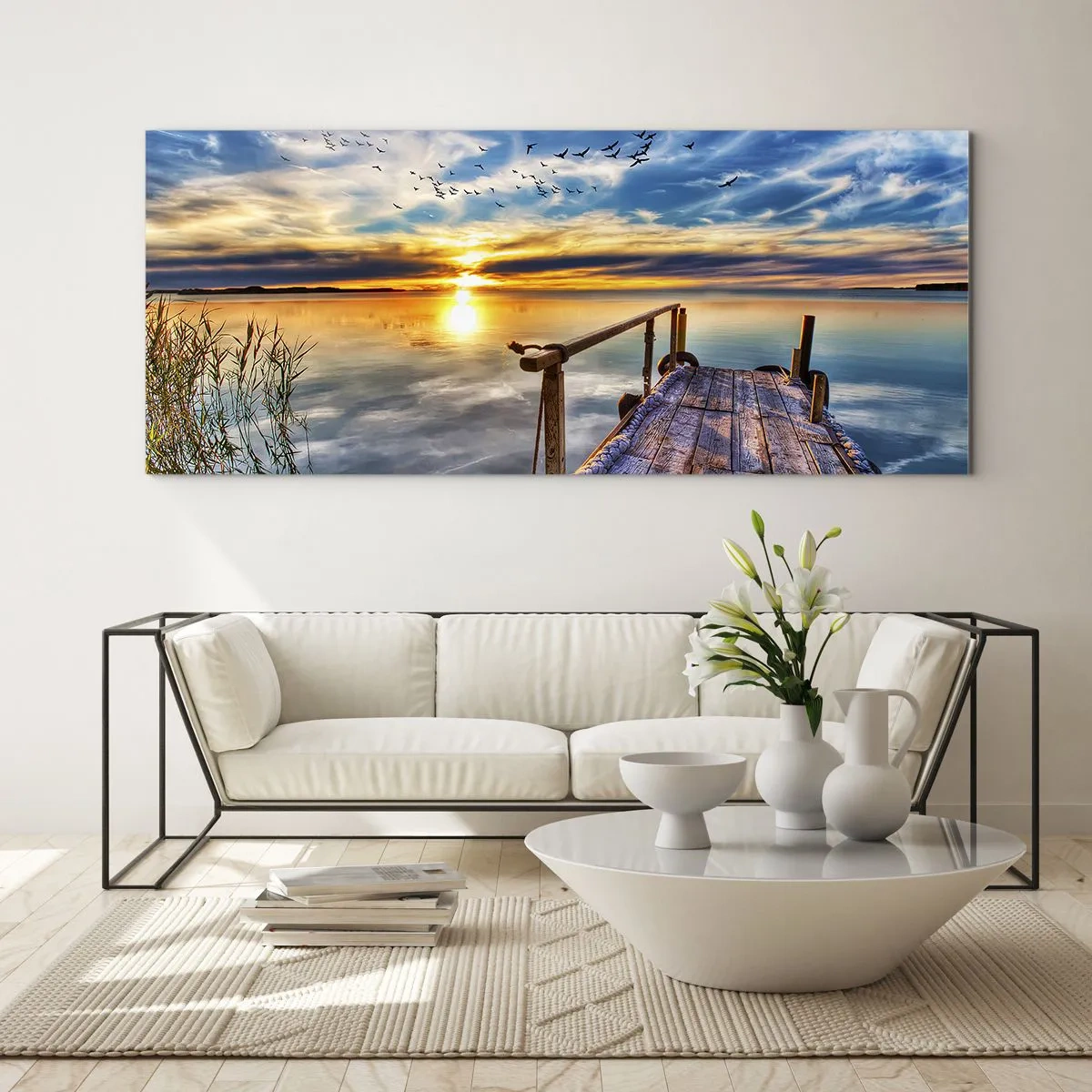 Obraz na skle - Vietor ide odpočívať - 100x40 cm
