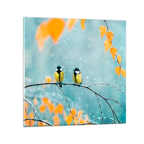 Obraz na skle - Vtáčie klebety - 70x70 cm