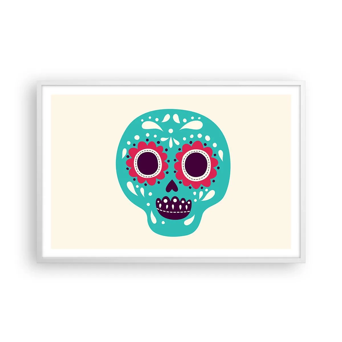 Plagát v bielom ráme - Život – zábava až do smrti - 91x61 cm