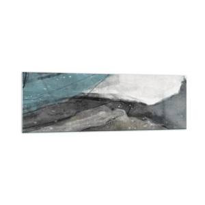 Obraz na skle - Abstrakcie: skaly a ľad - 160x50 cm