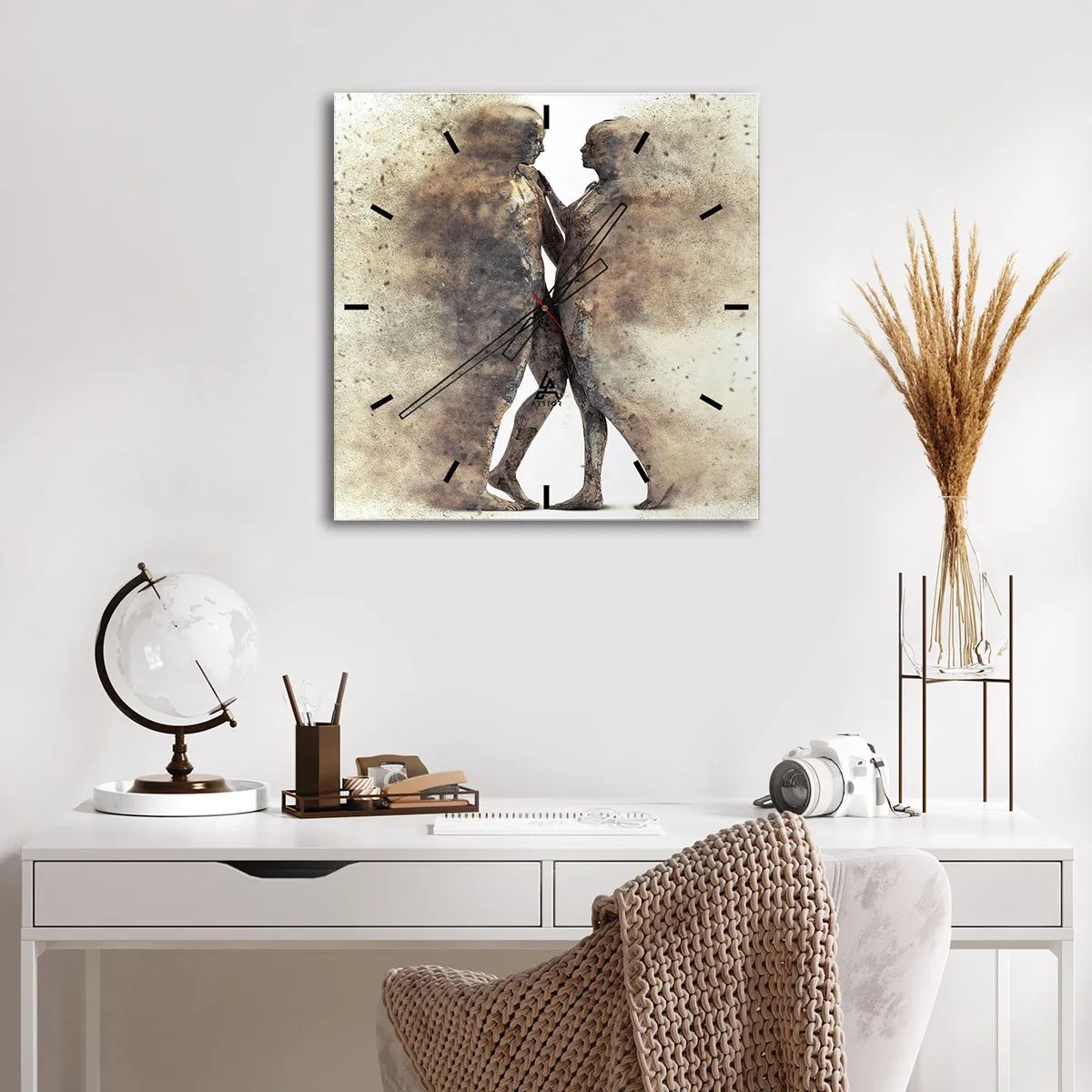 Nástenné hodiny - Z prachu povstali, aby milovali - 40x40 cm