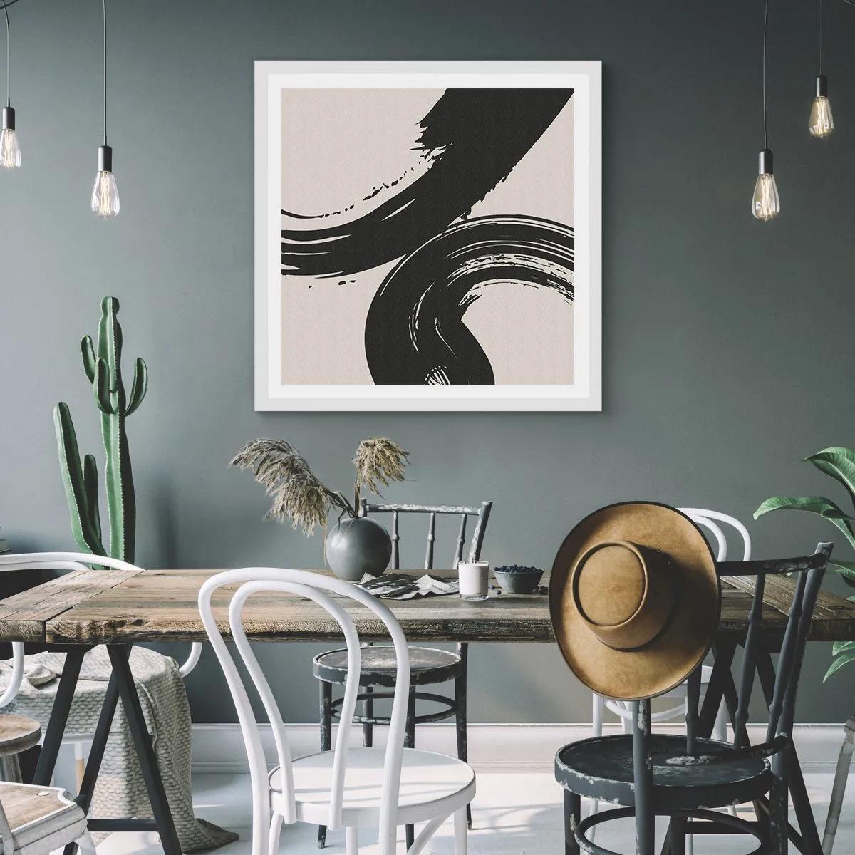 Plagát v bielom ráme - S rozmachom a dookola - 50x50 cm