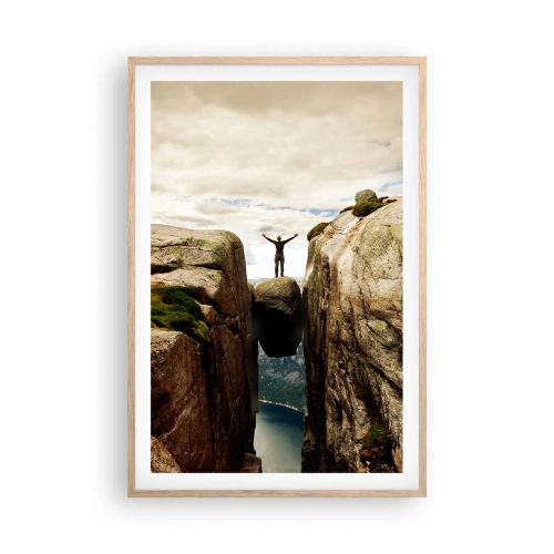 Plagát v ráme zo svetlého duba - Ako sa cítim?! - 61x91 cm