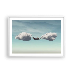 Plagát v bielom ráme - Blaženosť okamihu - 70x50 cm