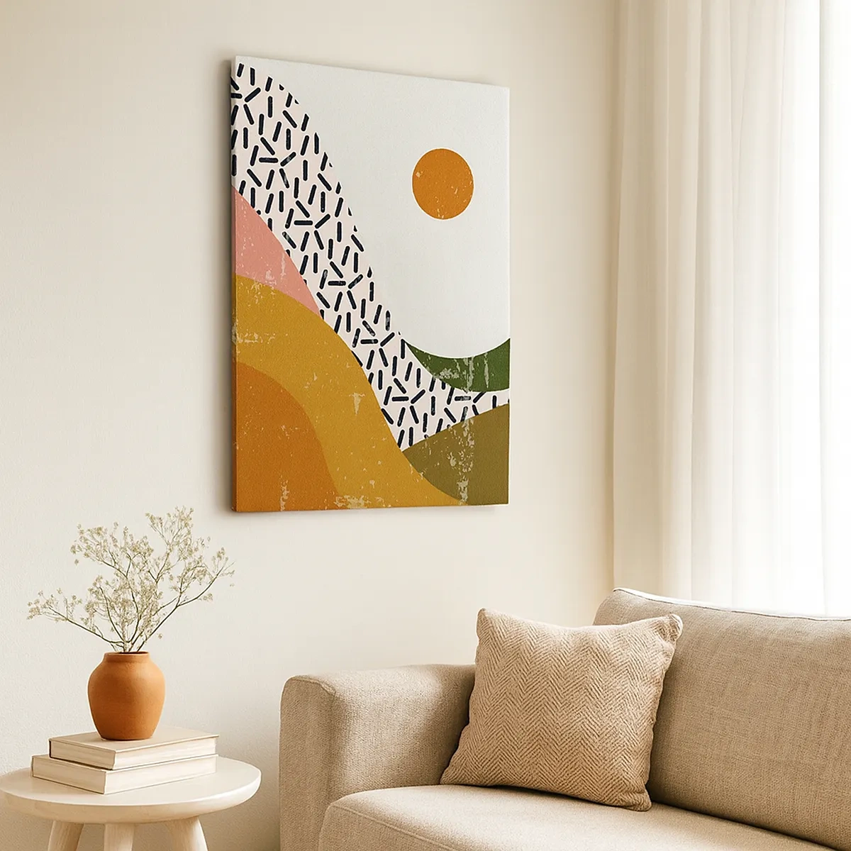 Obraz na plátne - Slnečná abstrakcia - 50x70 cm